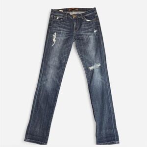 Women’s Joe’s Jeans Emmy Style Distressed Dark Blue Jeans Straight Leg